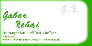 gabor nehai business card
